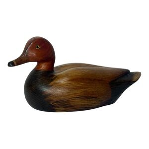 The Company Store Handcarved Wooden Duck Figure San Diego, CA 9.5" x 4" x 5"